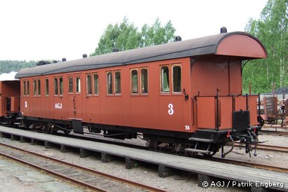 Boggievagn byggd 1898 av Atlas, numera i trafik hos AGJ